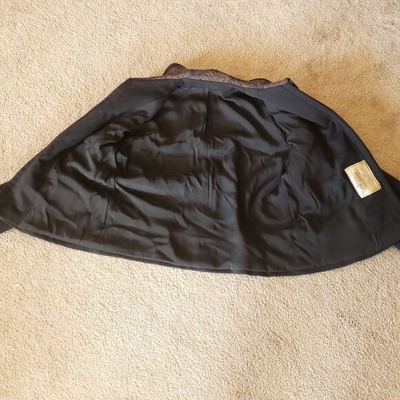 Vintage Black Belgium Wool Clasp Jacket with Brown Accents - Picture 7 of 11